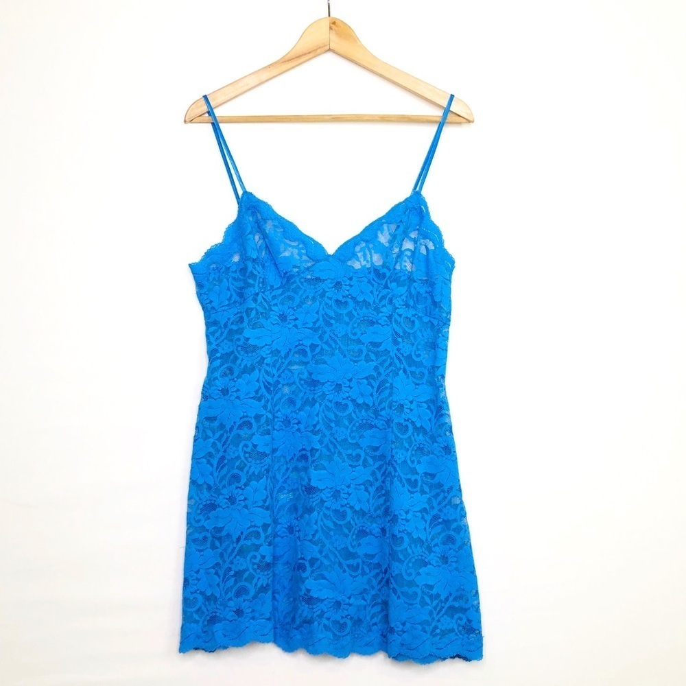 Victoria’s Secret blue lace chemise